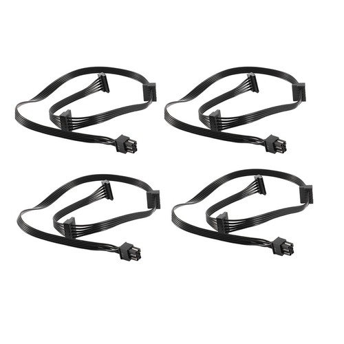 4 Pezzi Cavo Alimentazione Driver SATA 6 Pin 3 Scomparti per Supernova 650 757704