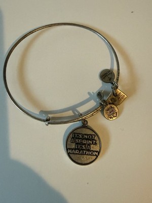 ALEX AND ANI 'It's Not a Sprint, It's a Marathon' Silver Tone Bracelet 2013