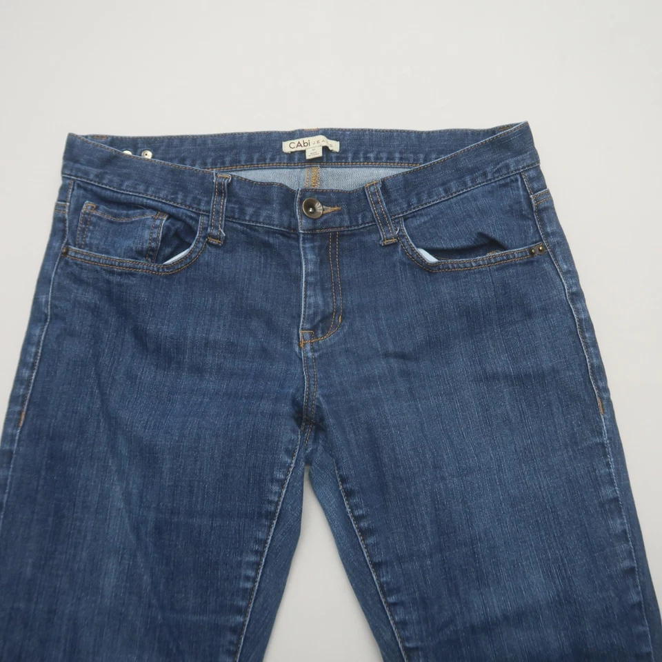 Cabi Womens Straight Leg Jeans Size 8 Dark Wash Denim Low Rise - Image 3 of 4