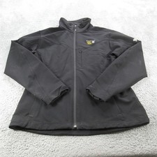Mountain Hardwear Jacket Womens Large Black Softshell Fleece Full Zip Hiking