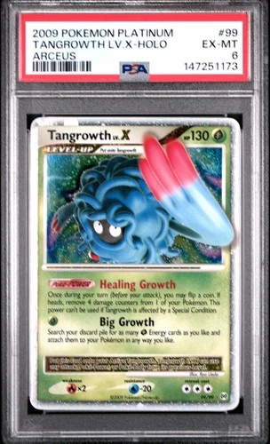 2009 POKEMON PLATINUM ARCEUS #99 TANGROWTH LV.X-HOLO PSA 6