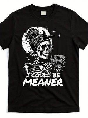 Men'S Gothic ''I Could Be Meaner'' Graphic T-Shirt 