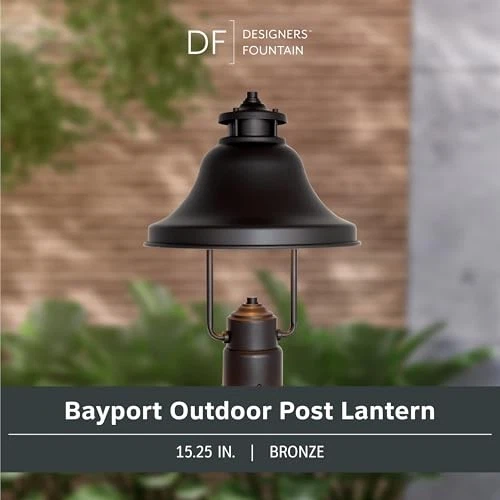  31336-BZ Bayport-DS Post Lanterns, Bronze  15.25in H Brown - Picture 3 of 7