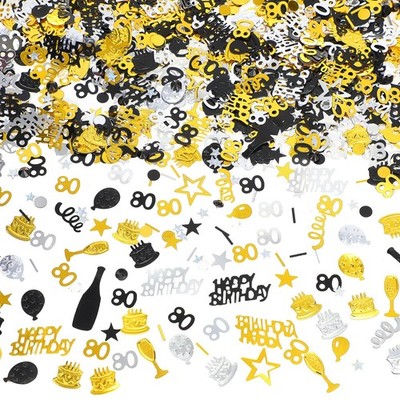 Hungdao 3000 Pieces Table Confetti Happy Birthday Cake Foil Metallic Sequins Con