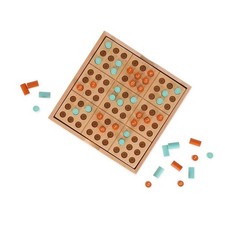 LET'S SUDOKU gioco IN LEGNO DI FAGGIO con 81 pioli colorati TANTE SCHEDE legami