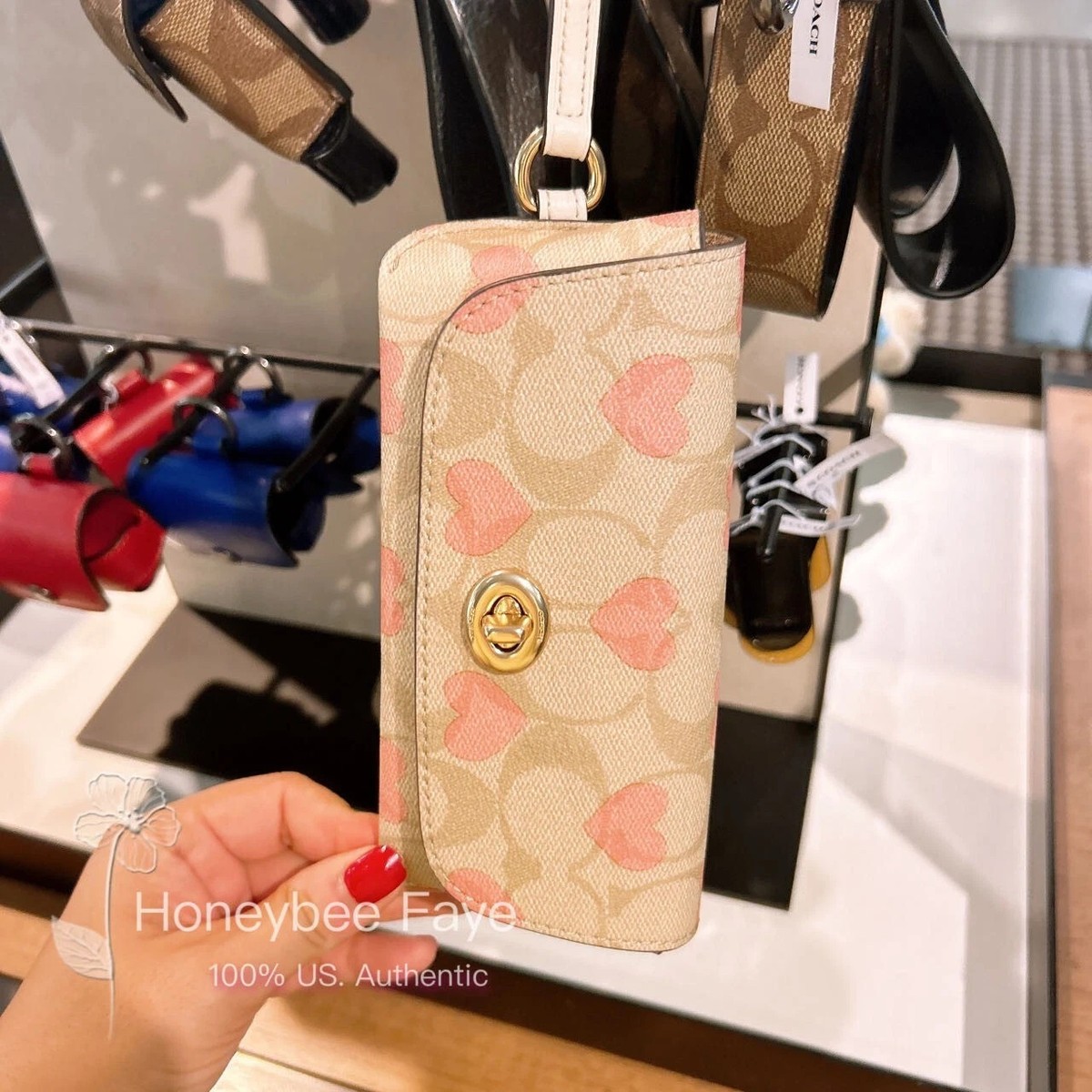 NWT Coach Sunglass Case With Strawberry/heart/cherry/floral