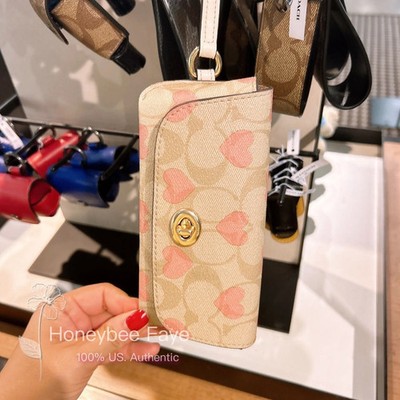 NWT Coach Sunglass Case With Strawberry/heart/cherry/floral Print