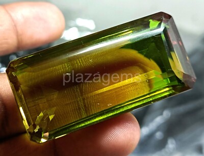 195 CT NATURAL COLOR CHANGING ALEXANDRITE EMERALD SHAPE  LOOSE GEMSTONE 5JRL