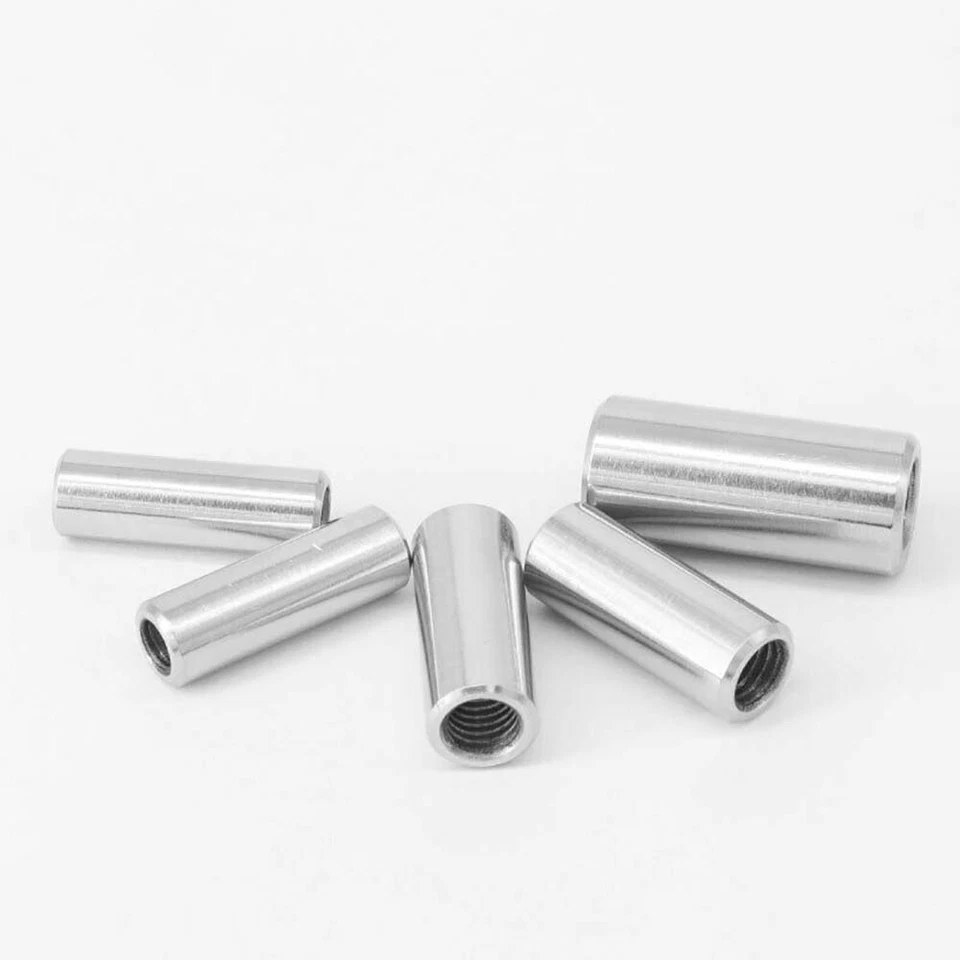 Tuercas de acoplamiento redondas M3-M16 304 acero inoxidable tuerca de conexión redonda tuerca larga Foto 4 de 4