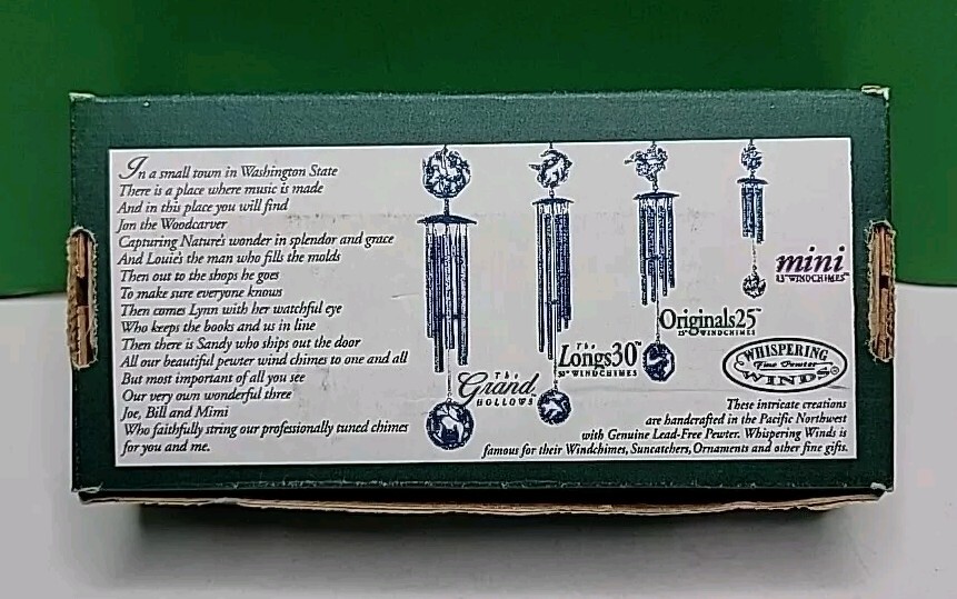 Whispering Winds Fine Pewter Wind Chimev - Mini 13” | eBay