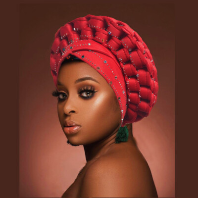 Nigerian Aso Oke Auto Gele Headtie Already Made African  display picture 2