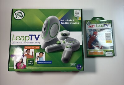 Leap Frog Leap TV Educational Video Gaming System Controller Camera Plus 1 Game