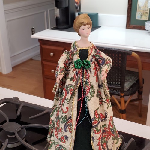 Porzellan viktorianische Frau Weihnachtsbaumspitze nicht beweglich EZ Installation 12" - Bild 20 von 24