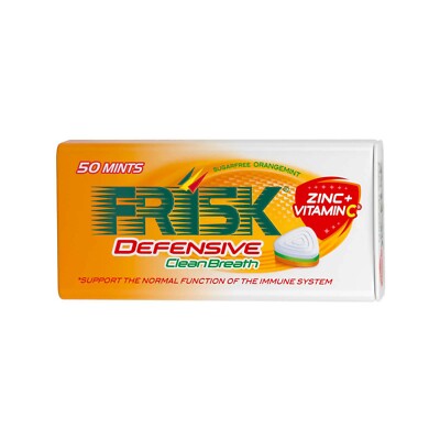 Frisk Mints | Defensive Cleanbreath Sugarfree Orangemint 50 Pcs | 1,2 Oz /35G