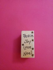Rubber Stamp Peace Joy Love Noel Pre-owned Holidays Xmas Westwater Enterprises