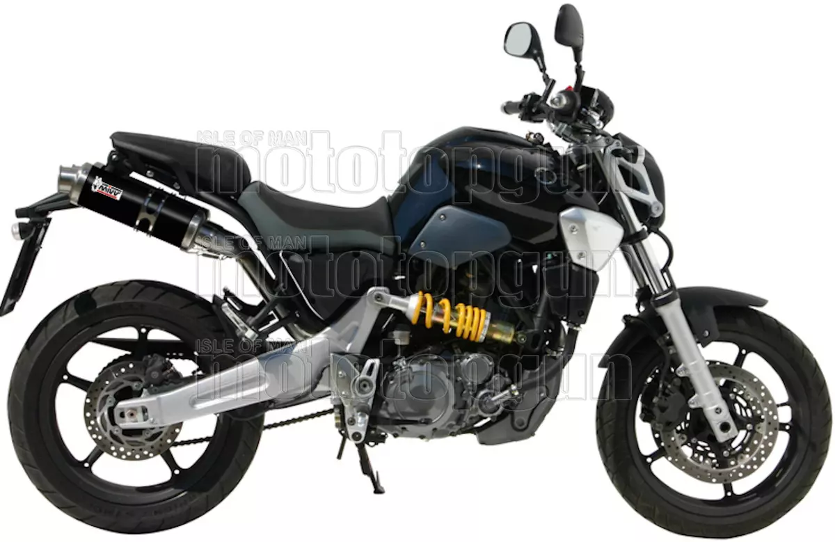 MIVV 2 EXHAUST GP STEEL BLACK UNDERSEAT YAMAHA MT 03 MT03 660 2009
