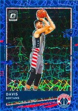 Davis Bertans 2020-21 Optic Basketball Blue Velocity Prizm Refractor Card #141