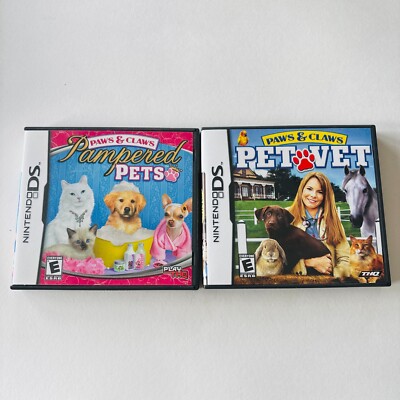 Paws & Claws: Pampered Pets & Pet Vets Nintendo DS Games CIB Tested SHIPS FAST!