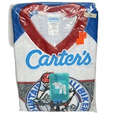 Vtg Boys Pajama Set Carters Size 10 Short Sleeve Long Pants Mountain Biking NEW