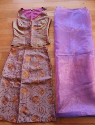 VESTIDO FIESTA - 100% SEDA NATURAL - TALLA 38 (ESTUDIO ERRE)