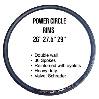 Power Circle Felge MTB Doppelwand Rennrad Downhill 26'' 27,5'' 29'' Fahrrad