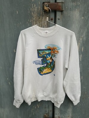 Vintage Sonic The Hedgehog 3 Crew Neck Sweatshirt Fruit Of The Loom Made In USA