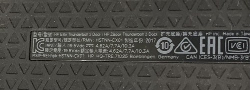 HP Elite Thunderbolt 3 Dockingstation HP ZBook HQ-TRE HSTNN-CX01 OEM - Bild 8 von 8