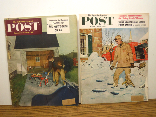 6 The Saturday Evening Post 1950's magazine lot all George Hughes art covers - Picture 6 of 7