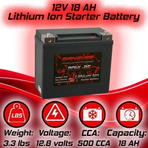 YTX20L-BS Lithium Replacement Battery For Big Dog Wolf 09 - Image 4 of 4