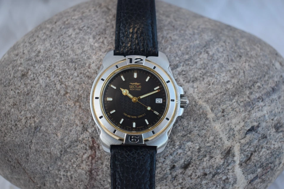 SECTOR Men STAINLESS STEEL BLAck DIAL WATCH AND DATE 38mm ADV7500 - Image 2 of 4