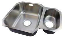 AMG 1.5 Bowl Undermount Square Kitchen Sink And Drainer Waste Kit