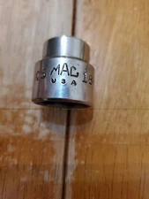 Mac Tools 3/8" Drive 18MM 6Pt Metric Shallow Chrome Socket USA X618MM