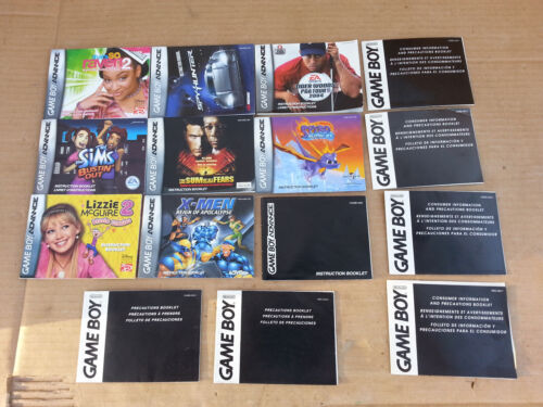 BIG Lot Of Game Manuals And Inserts For Nintendo Gameboy, Color, Advance Etc - Picture 1 of 7