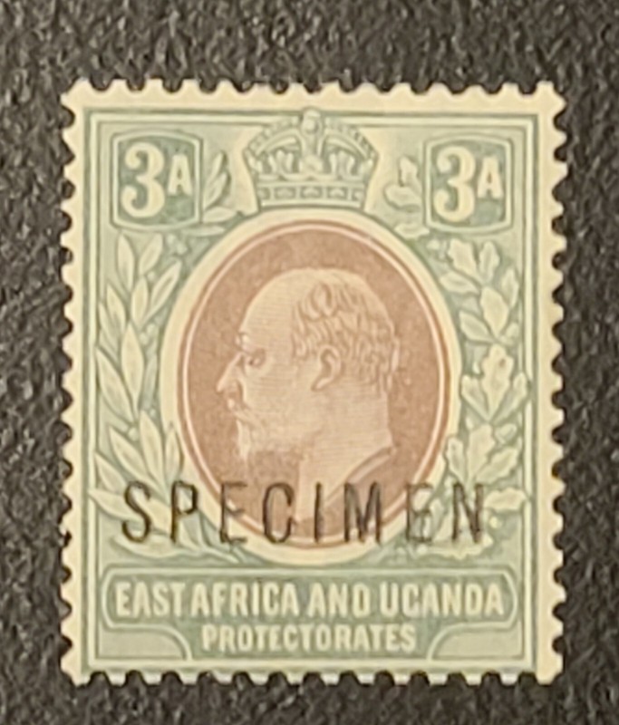 Kenya Uganda Tanganyika (KUT) KEVII East Africa Protectorate Specimen Stamp 3A