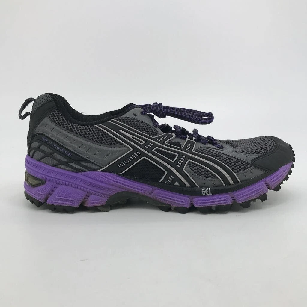 Asics Womens Gel Kahana 6 Trail Running Shoes Black Purple T2E6N Low Mesh 10M