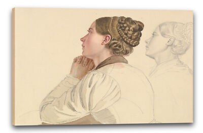 Kunstdruck Ludwig Emil Grimm - Studie einer betenden Frau