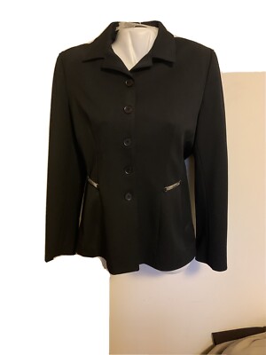 New Women’s Vertigo Paris Blazer Black Color With Silver Hardware Detail  Size L