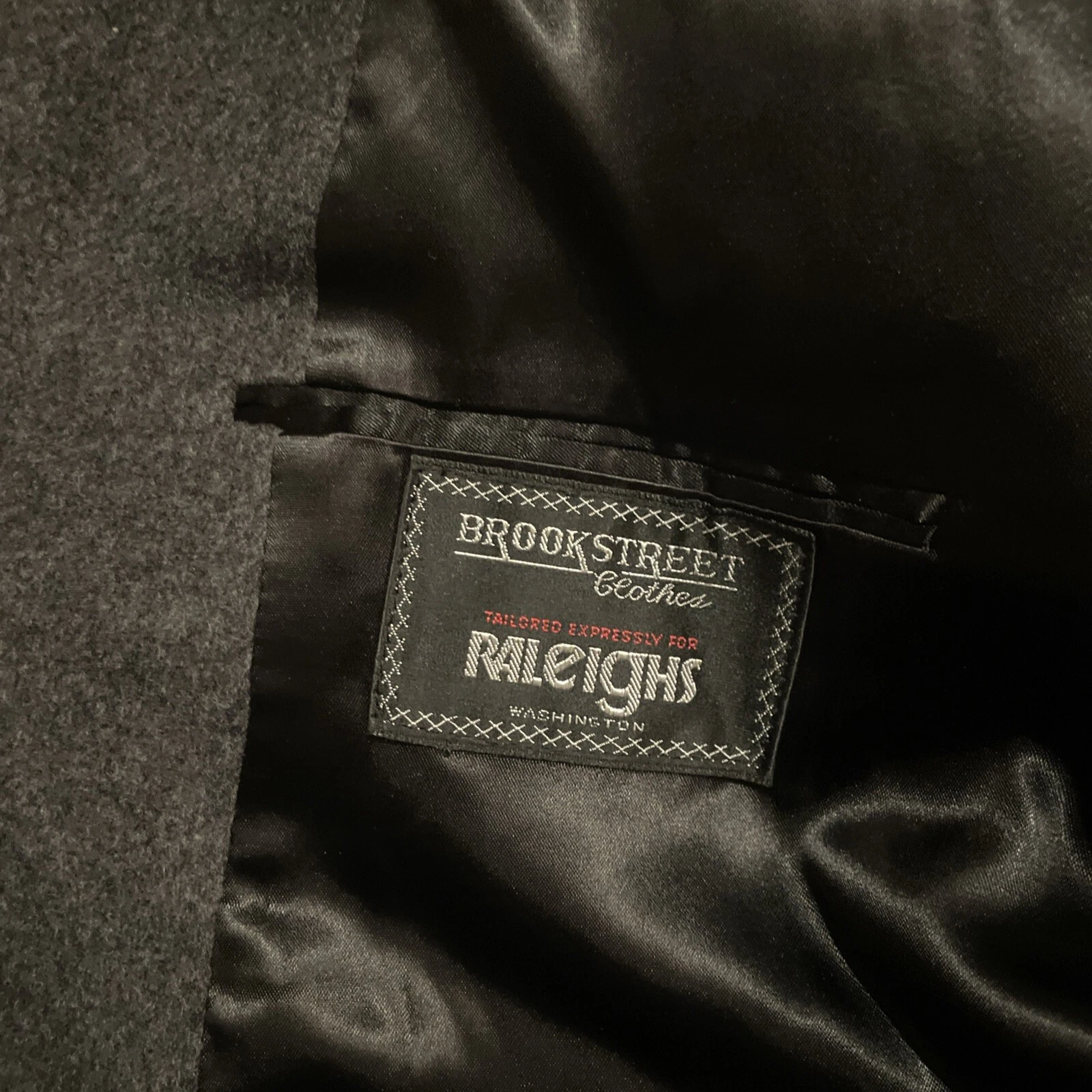 Vintage Brookstreet Raleigh's Washington 100% Cashmere Coat Grey Size 46? image 5
