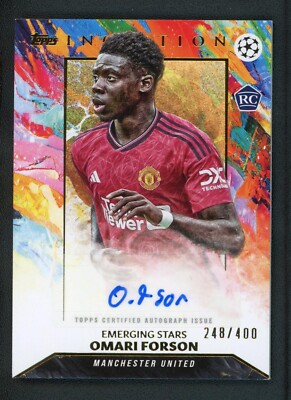 2024 OMARI FORSON 248/400 AUTO TOPPS INCEPTION UEFA CHAMPIONS LEAGUE ROOKIE RC