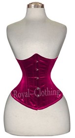 Heavy Duty 26 Double Steel boned Tight Lacing Under Bust Satin Corset 450-S