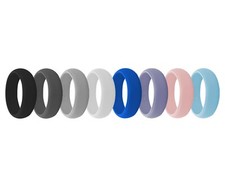 AERA Womens Silicone Wedding Engagement Ring Band Athletic Jewelry ALL SIZES