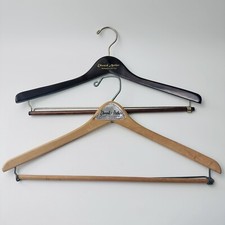 Pair of Vintage Wooden Suit Hangers Edward Archer of Southampton  Riverhead NY