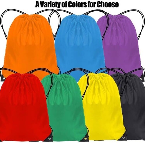 Drawstring Bags Swim Bag Oxford Drawstring Gym Bag String School Bag Waterproof - Picture 38 of 67