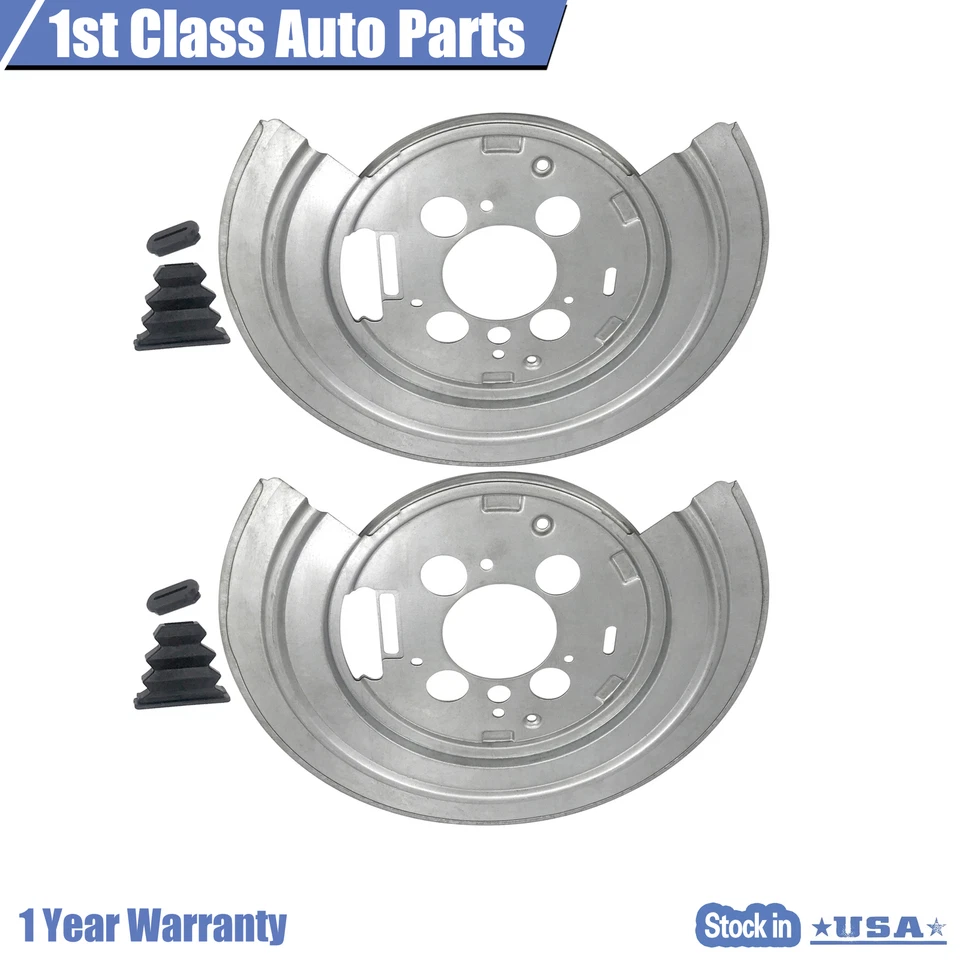 Rear Pair of Brake Backing Plate For 2008-2012 Dodge Ram Durango Chrysler Aspen Foto 3 de 4