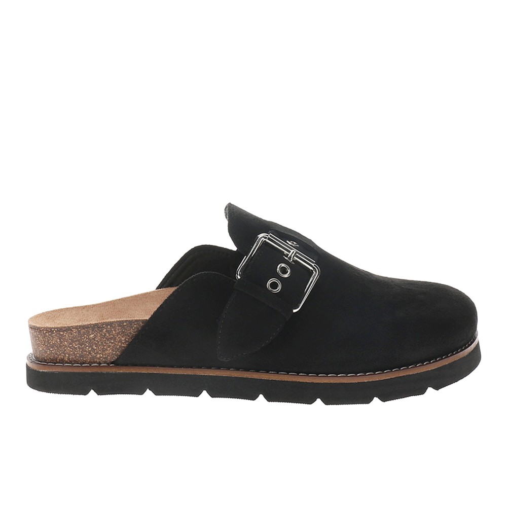 Corkys Day Dream Footbed Mule Clogs Womens Black  10-0217-BKFS