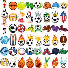54pcs Temporary Tattoo Temporary Tattoo Stickers Volleyball Baseball Football
