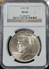 1924 Peace Dollar MS-66 NGC VIDEO