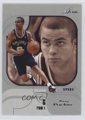 2002-03 Flair Row 1 109/150 Tony Parker #76 HOF 09jb