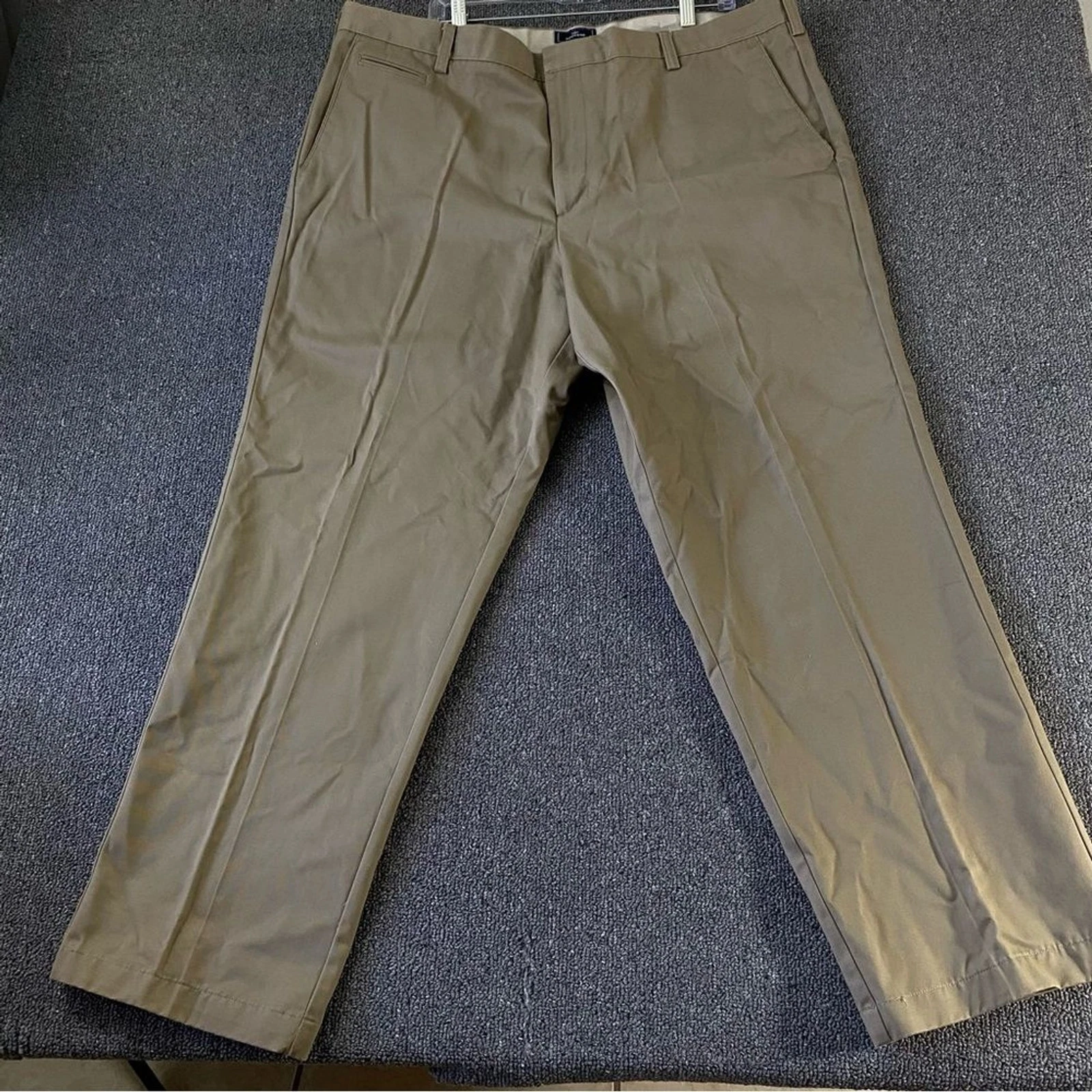 Dockers True Chino Pants Tan Flat Front Workwear Classic Neutral Basic Men 42x30