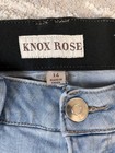 Knox Rose Women 14 Boho Jeans Side Stripe Embroidery Blue Skinny  Rainbow — photo 8